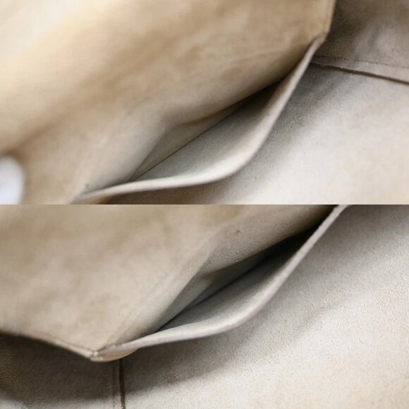 CELINE Logo Belt Bag Mini 2Way Shoulder Hand Bag Leather Beige GHW Italy 42RF556 - Picture 5 of 15